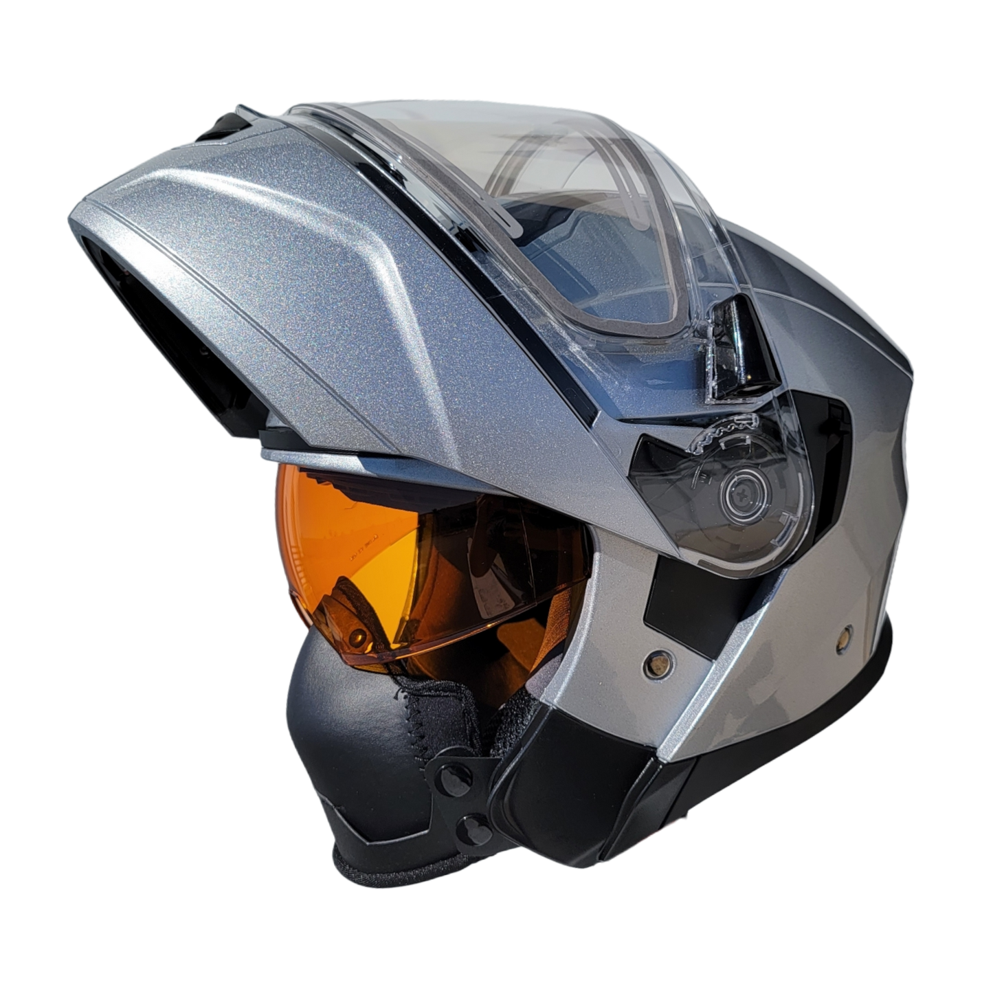 Vega Caldera Snowmobile Modular helmet with Electric heated shield & Amber Drop-down inner shield