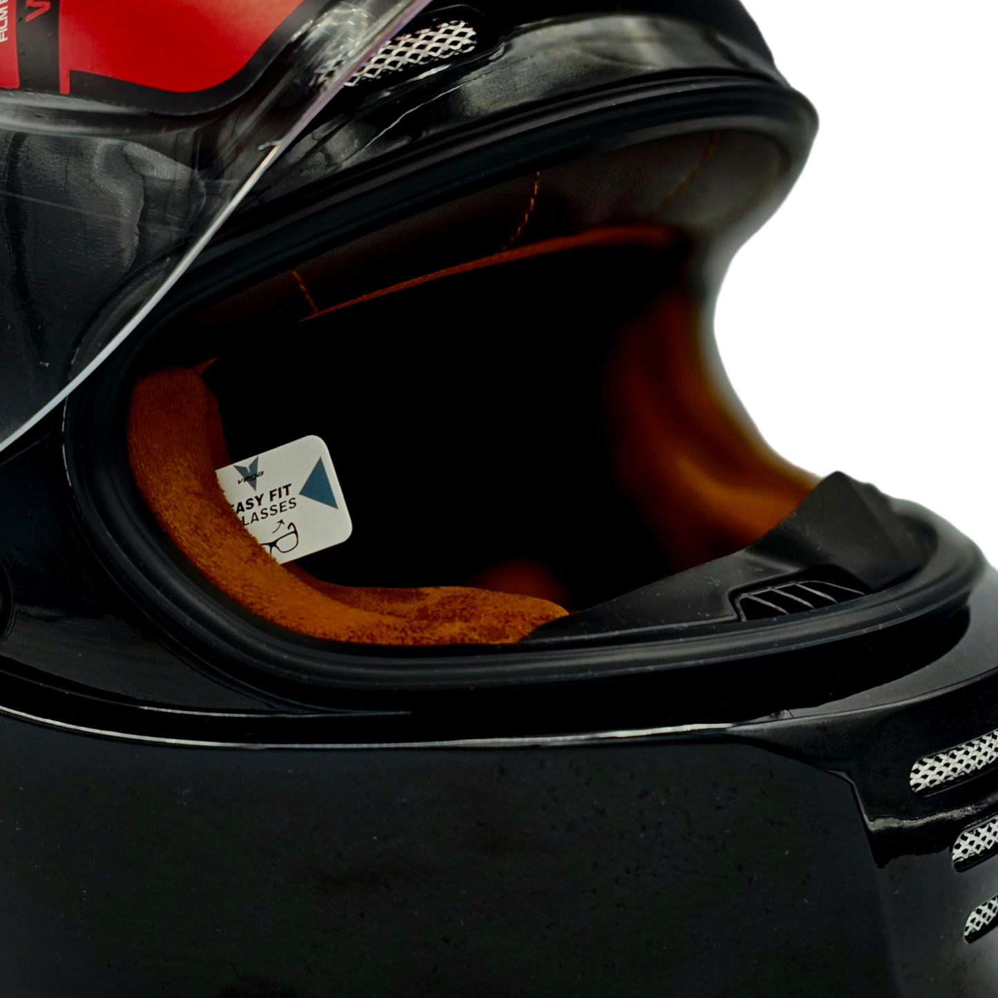 Vega Retro Full Face Helmet - Metallic Black