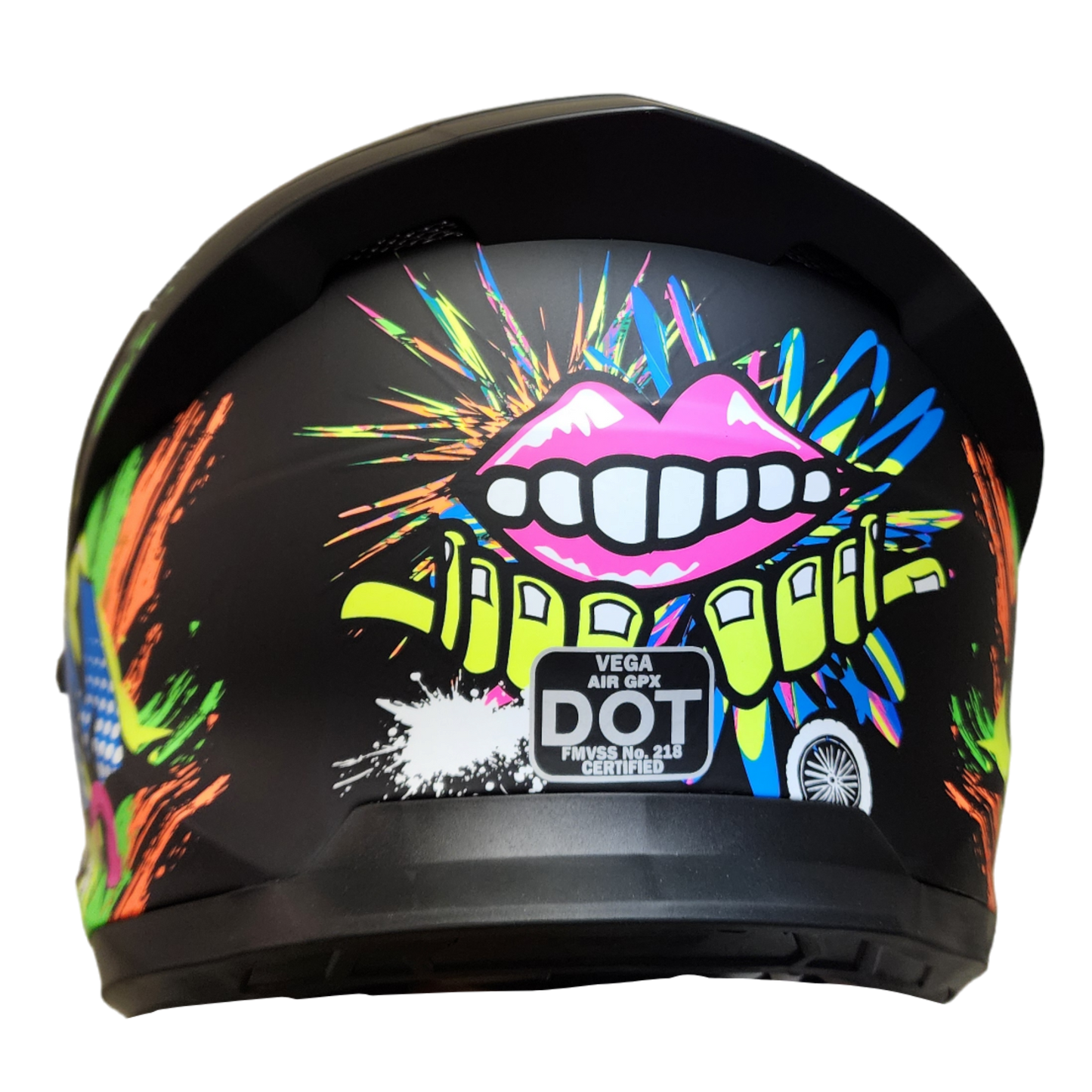 Vega AIR GPX Motorcycle Helmet - Ripper with Smoke tinted outer shield
