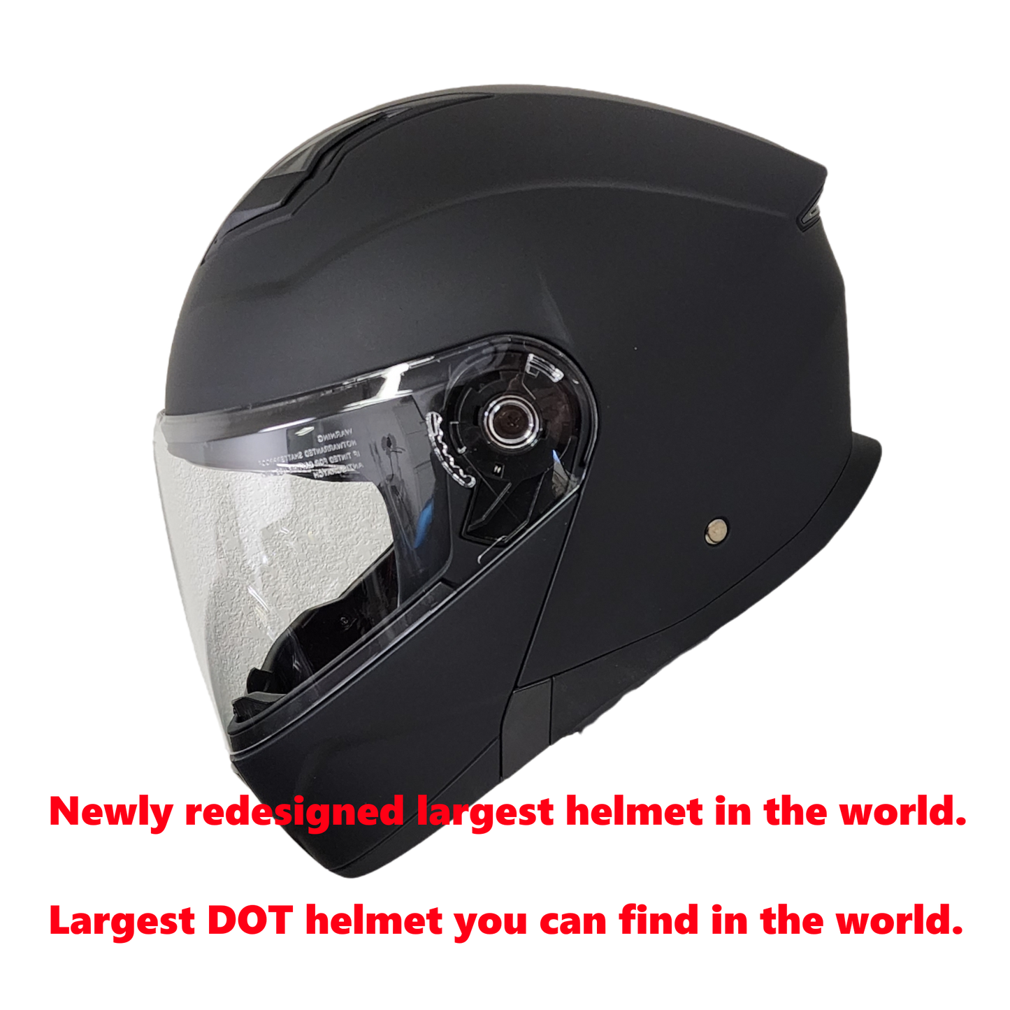 Vega Superdome Modular Helmet 6XL- Gloss Black - Newly redesigned largest helmet in the world!