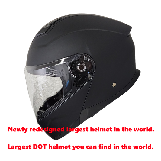 Vega Superdome Modular Helmet 4XL 5XL 6XL- Gloss Black - Newly redesigned largest helmet in the world!