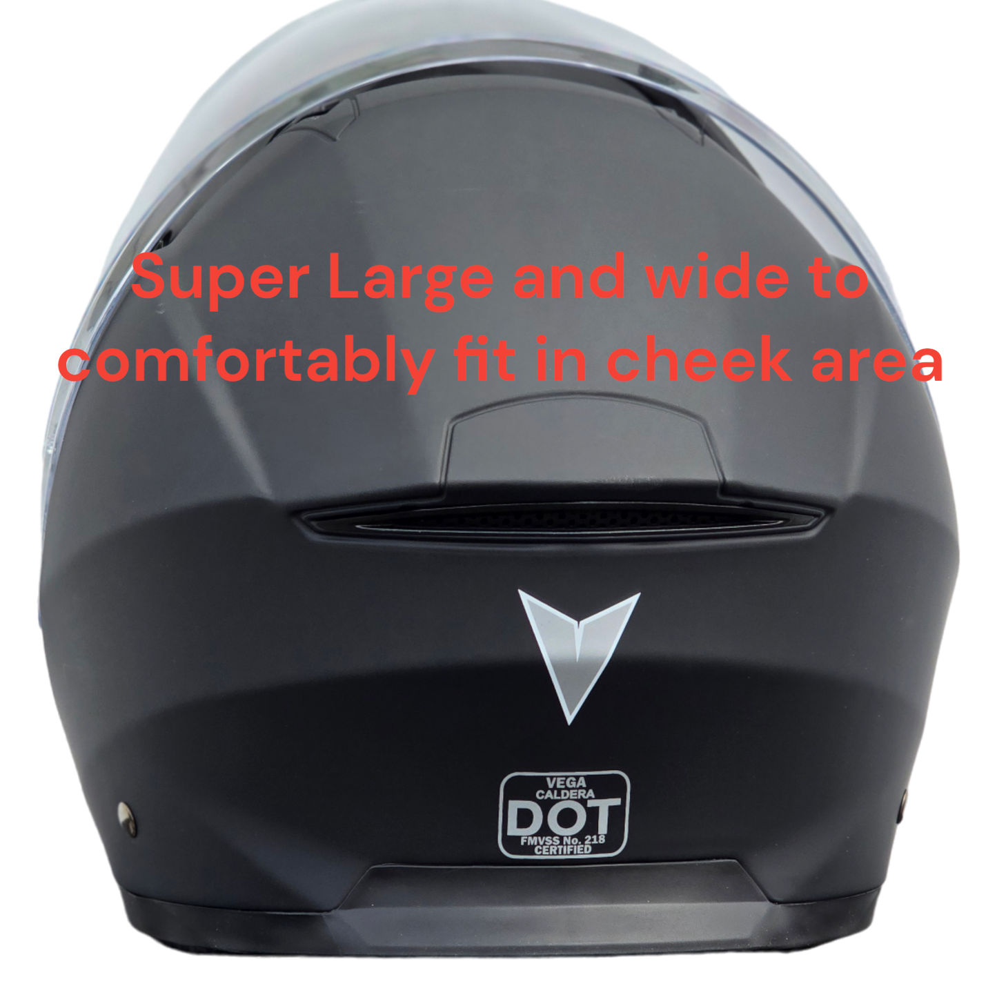 Vega Superdome Modular Helmet 6XL- Gloss Black - Newly redesigned largest helmet in the world!