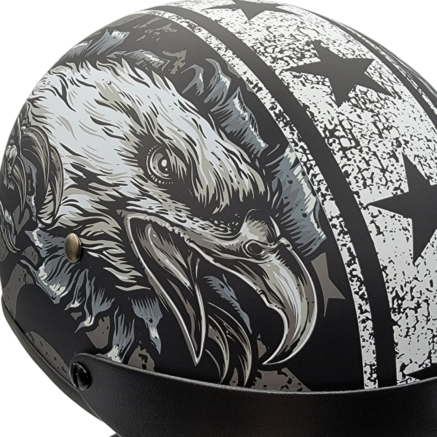 Vega Warrior Half Helmet with dropdown shield and sunvisor - Eagle Red