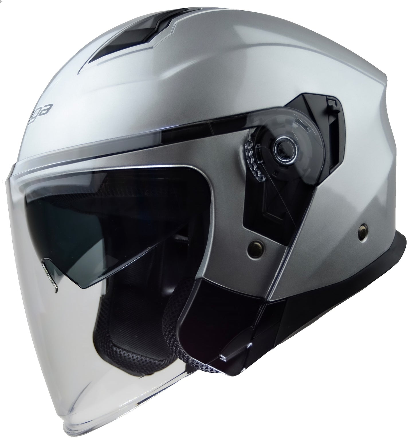 Vega Magna Touring Open Face Helmet - Gloss Silver