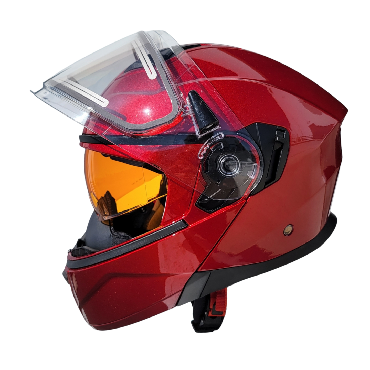 Vega Caldera Snowmobile Modular helmet with Electric heated shield & Amber Drop-down inner shield