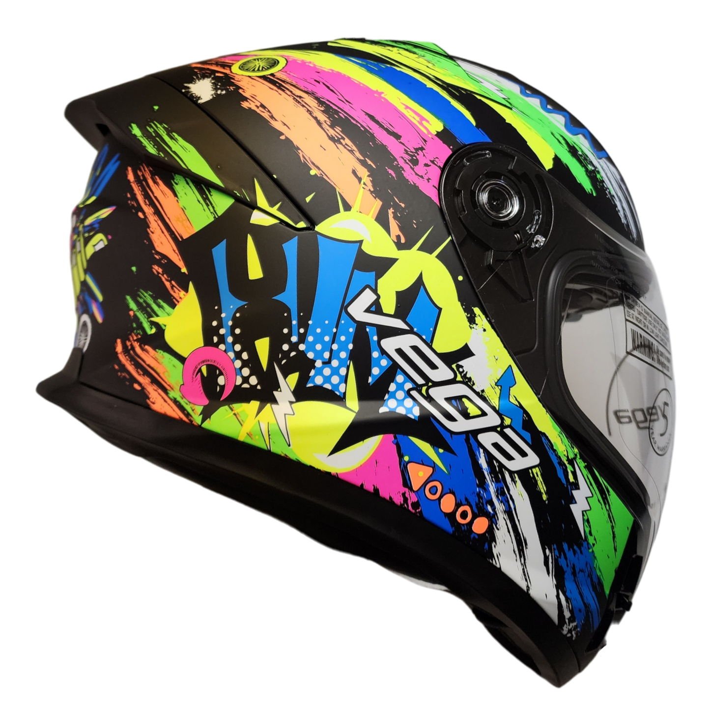 Vega AIR GPX Motorcycle Helmet - Ripper with Smoke tinted outer shield