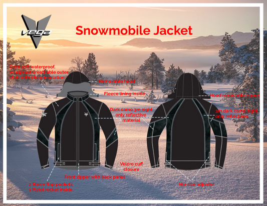 Vega Snowmobile Jacket - 180g insulation - Warm & Best in the class