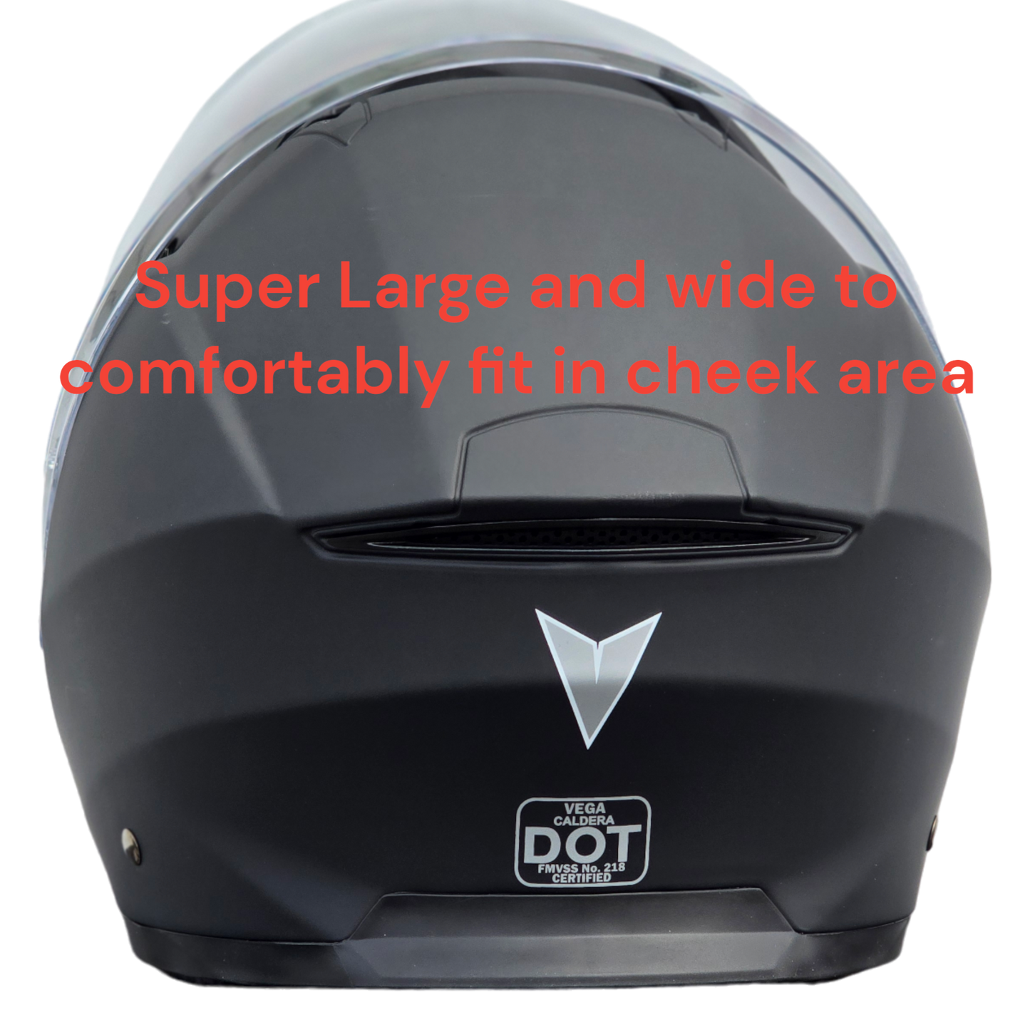 Newly redesigned largest helmet in the world! - Vega Superdome Modular Helmet - Matte Black