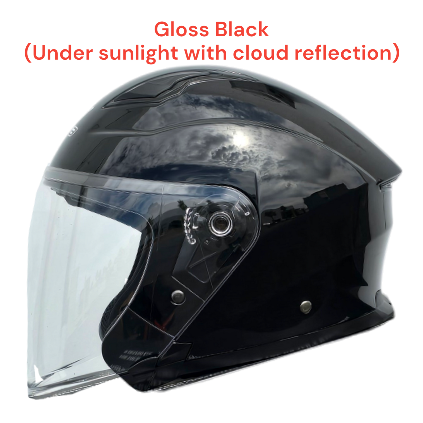 Vega Superdome Open Face Helmet - Gloss Black The Largest Open Face Helmet on the market!