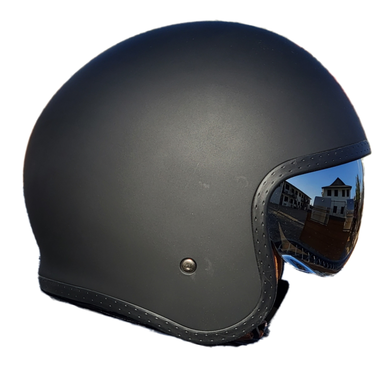Vega Helmet USA - V8 Retro Style Open Face Helmet - Matte Black
