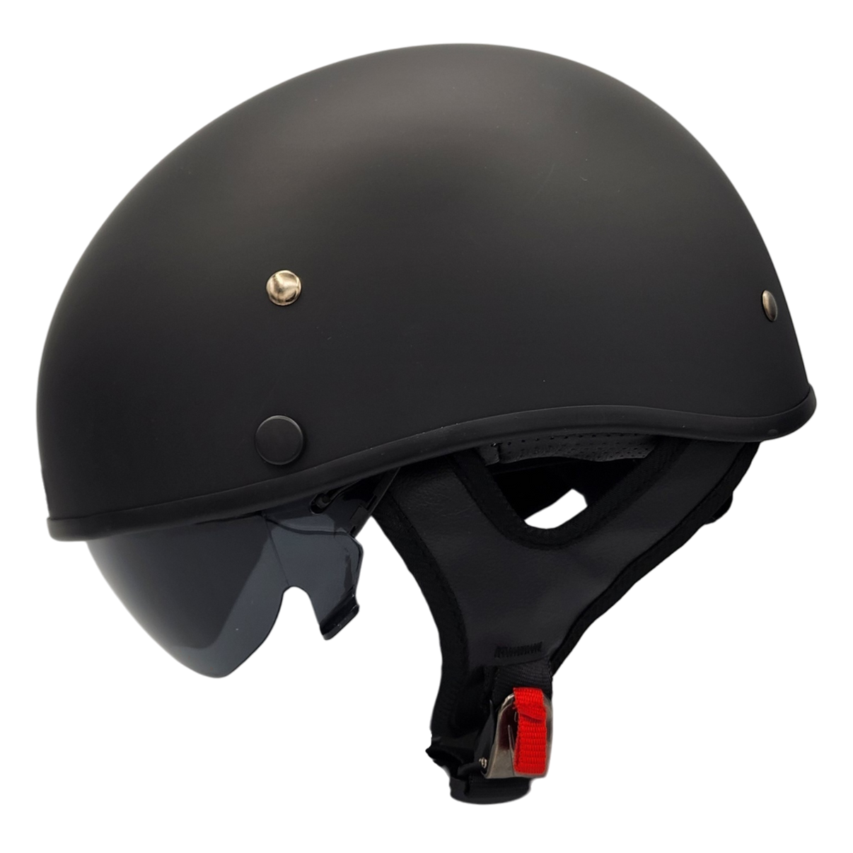 New 2024 Vega Warrior Motorcycle Half Helmet Matte Black