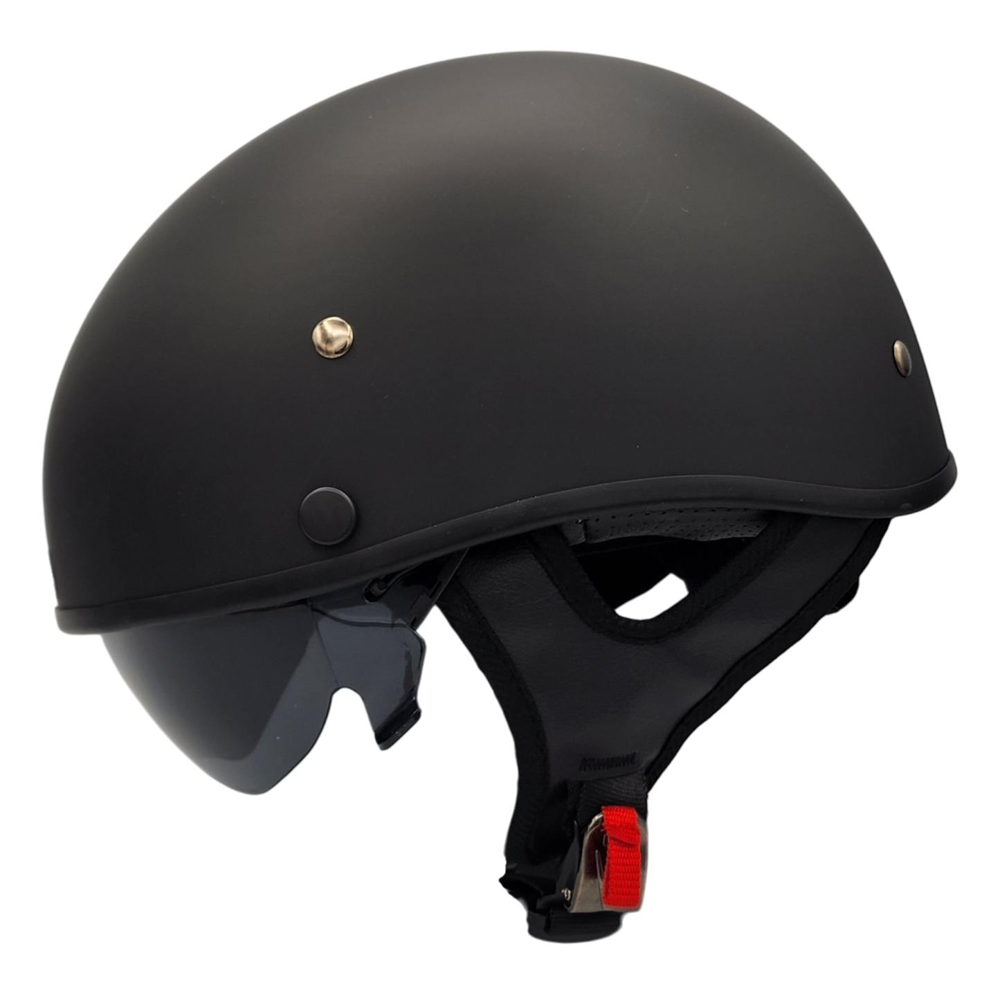 Vega Warrior Half Helmet with size adjuster, dropdown shield and sunvisor